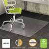 DEFLECTO CORPORATION DuraMat Moderate Use Chair Mat for Low Pile Carpet, Beveled, 46 x 60, Clear