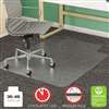 DEFLECTO CORPORATION SuperMat Frequent Use Chair Mat, Medium Pile Carpet, Beveled, 36x48 w/Lip, Clear