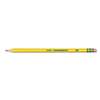DIXON TICONDEROGA CO. Pre-Sharpened Pencil, HB, #2, Yellow, Dozen