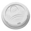 DIXIE FOOD SERVICE Sip-Through Dome Hot Drink Lids for 10 oz Cups, White, 100/Pack