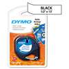 DYMO 91331 LetraTag Plastic Label Tape Cassette, 1/2" x 13ft, White