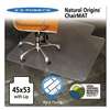 E.S. ROBBINS Natural Origins Chair Mat With Lip For Hard Floors, 45 x 53, Clear