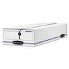 FELLOWES MFG. CO. LIBERTY Check/Deposit Slip Storage Box, 9 x 23 x 4, White/Blue, 12/Carton