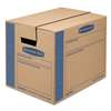 FELLOWES MFG. CO. SmoothMove Prime Small Moving Boxes, 16l x 12w x 12h, Kraft/Blue, 15/CT
