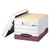 FELLOWES MFG. CO. R-KIVE Max Storage Box, Letter/Legal, Locking Lid, White/Red 12/Carton