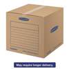 FELLOWES MFG. CO. SmoothMove Basic Medium Moving Boxes, 18l x 18w x 16h, Kraft/Blue, 20/BD