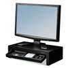 FELLOWES MFG. CO. Adjustable Monitor Riser with Storage Tray, 16 x 9 3/8 x 6, Black Pearl