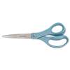 FISKARS MANUFACTURING CORP Scissors, 8 in. Length, Straight, 3 1/2 in. Cut, Right Hand, Blue