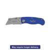 GREAT NECK SAW MFG. Sheffield Folding Lockback Knife, 1 Utility Blade, Blue