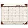 HOUSE OF DOOLITTLE Recycled EcoTones Moonlight Cream Monthly Desk Pad Calendar, 22 x 17, 2017