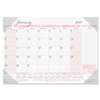 HOUSE OF DOOLITTLE Recycled Breast Cancer Awareness Monthly Desk Pad Calendar, 22 x 17, 2017
