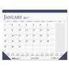 HOUSE OF DOOLITTLE Recycled Two-Color Monthly Desk Pad Calendar w/Large Notes Section, 22x17, 2017