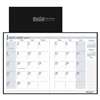 HOUSE OF DOOLITTLE Recycled Ruled Planner with Stitched Leatherette Cover, 8.5x11, Black, 2016-2018