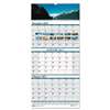 HOUSE OF DOOLITTLE Recycled Scenic Compact Three-Month Horizontal Wall Calendar, 8 x 17, 2016-2018