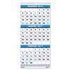 HOUSE OF DOOLITTLE Recycled Three-Month Format Wall Calendar, 12 1/4 x 26, 14-Month, 2016-2018