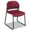 HON COMPANY GuestStacker Series Chair, Burgundy with Black Finish Legs, 4/Carton