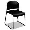 HON COMPANY GuestStacker Series Chair, Black with Black Finish Legs, 4/Carton