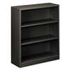 HON COMPANY Metal Bookcase, Three-Shelf, 34-1/2w x 12-5/8d x 41h, Charcoal