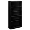 HON COMPANY Metal Bookcase, Five-Shelf, 34-1/2w x 12-5/8w x 71h, Black