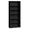 HON COMPANY Metal Bookcase, Six-Shelf, 34-1/2w x 12-5/8d x 81-1/8h, Black