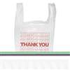 INTEGRATED BAGGING SYSTEMS "Thank You" Handled T-Shirt Bags, 11 1/2 x 21, Polyethylene, White, 900/Carton