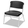 ICEBERG ENTERPRISES Rough N Ready Series Big & Tall Stackable Chair, Black/Silver, 4/Carton