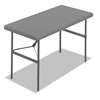 ICEBERG ENTERPRISES IndestrucTables Too 1200 Series Resin Folding Table, 48w x 24d x 29h, Charcoal