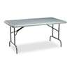 ICEBERG ENTERPRISES IndestrucTables Too 1200 Series Resin Folding Table, 60w x 30d x 29h, Charcoal