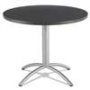 ICEBERG ENTERPRISES Caf‚Works Table, 36 dia x 30h, Graphite Granite/Silver