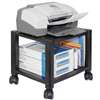 KANTEK INC. Mobile Printer Stand, Two-Shelf, 17w x 13-1/4d x 14-1/8h, Black