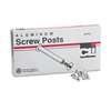 CHARLES LEONARD, INC Post Binder Aluminum Screw Posts, 3/16" Diameter, 1/2" Long, 100/Box