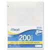 MEAD PRODUCTS Filler Paper, 15lb, College Rule, 11 x 8 1/2, White, 200 Sheets