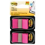 3M/COMMERCIAL TAPE DIV. Standard Page Flags in Dispenser, Bright Pink, 100 Flags/Dispenser