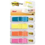 3M/COMMERCIAL TAPE DIV. Highlighting Page Flags, 4 Bright Colors, 4 Dispensers, 1/2" x 1 3/4", 35/Color