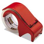 Scotch DP300RD Compact and Quick Loading Dispenser for Box Sealing Tape, 3" Core, Plastic, Red
