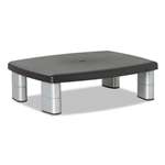 3M/COMMERCIAL TAPE DIV. Adjustable Height Monitor Stand, 15 x 12 x 2 5/8 to 5 7/8, Black/Silver