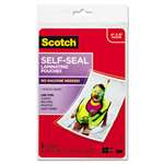 3M/COMMERCIAL TAPE DIV. Self-Sealing Laminating Pouches, 9.5 mil, 4 3/8 x 6 3/8, Photo Size, 5/Pack