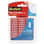 3M/COMMERCIAL TAPE DIV. Restickable Mounting Tabs, 1" x 3", Clear, 6/Pack
