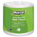 MARCAL MANUFACTURING, LLC 100% Recycled Two-Ply Bath Tissue, White, 48 Rolls/Carton