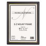 NU-DELL MANUFACTURING EZ Mount Document Frame w/Trim Accent, Plastic, 8-1/2 x 11, Black/Gold, 18/CT