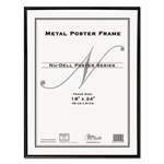 NuDell 31222 Metal Poster Frame, Plastic Face, 18 x 24, Black