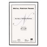 NU-DELL MANUFACTURING Metal Poster Frame, Plastic Face, 24 x 36, Black