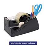 OFFICEMATE INTERNATIONAL CORP. Recycled 2-in-1 Heavy Duty Tape Dispenser, 1" and 3" Cores, Black