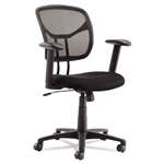 OIF Swivel/Tilt Mesh Task Chair, Height Adjustable T-Bar Arms, Black/Chrome