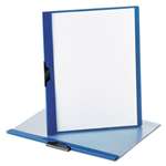 ESSELTE PENDAFLEX CORP. Polypropylene No-Punch Report Cover, Letter, Clip Holds 30 Pages, Clear/Blue