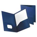 ESSELTE PENDAFLEX CORP. Poly Twin-Pocket Folder, Holds 100 Sheets, Opaque Dark Blue