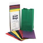 PACON CORPORATION Rainbow Bags, 6# Uncoated Kraft Paper, 6 x 3 5/8 x 11, Assorted Bright, 28/Pack