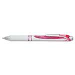 PENTEL OF AMERICA EnerGel RTX Retractable Liquid Gel Pen, .7mm, White/Pink Barrel, Pink Ink
