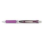 PENTEL OF AMERICA EnerGel RTX Retractable Liquid Gel Pen, .7mm, Black/Gray Barrel, Violet Ink
