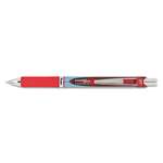 PENTEL OF AMERICA EnerGel RTX Retractable Liquid Gel Pen, .7mm, Needle, Black/Gray Barrel, Red Ink